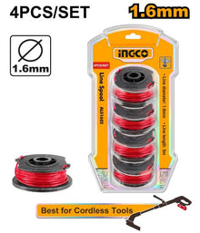 INGCO ALS1602 4PCS 5m x 1.6mm Grass Trimmer Line Spools for CGTLI