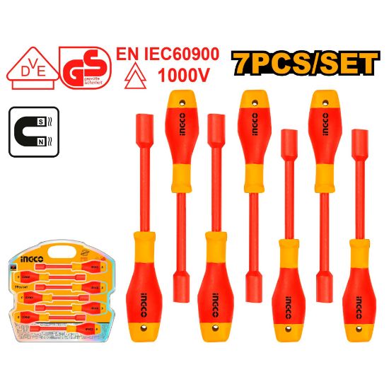 INGCO HKISD0701 – 7 Pcs Insulated Nutdriver Screwdriver Set
