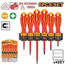 INGCO HKISD0608 – 6 Pcs 1000V Industrial Insulated Screwdriver Set