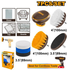 INGCO WCB0701 – 7Pcs Polishing Pads & Cleaning Brush Set for Grinder