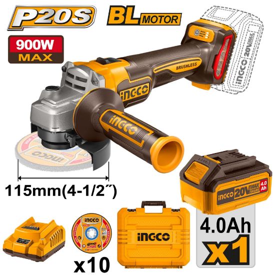INGCO CAGLI211541 20V Brushless Polishing Machine Kit