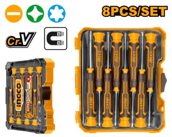 8 Pcs Precision Small Screwdriver Set – INGCO HKSD0818
