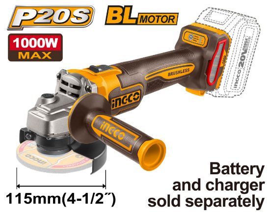 INGCO CAGLI27153 20V Brushless Polishing Machine 115mm 1000W