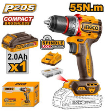 INGCO CDLI205581 20V Brushless Cordless Impact Wrench 55N.m