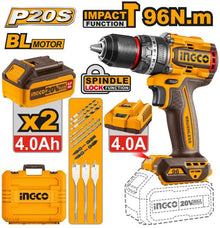 INGCO CIDLI20968 – 20V 13mm BL 96N.m Industrial Cordless Drill/Driver