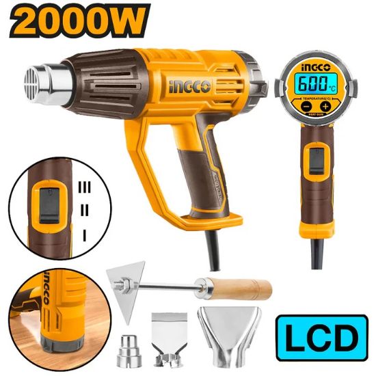 Industrial Heat Gun with Digital Display & 3 Settings – INGCO HG200058
