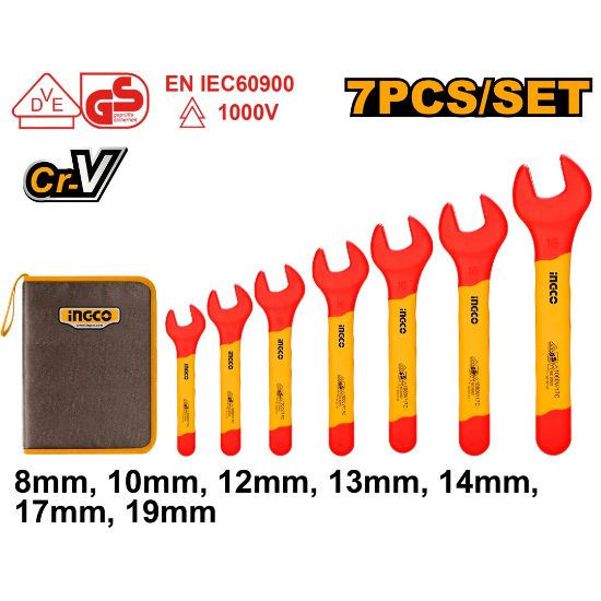 INGCO HKISPA0701 – 7 Pcs 1000V Insulated Slotted Screwdriver Set