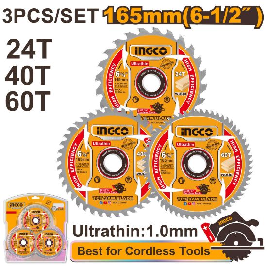 INGCO TSB16503 – 3Pcs Wood Cutting Disc Set