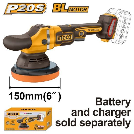 INGCO APLI2015 20V 150mm Cordless Variable Speed Polisher