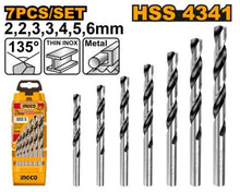 INGCO AKD1075 7PCS HSS Metal Drill Bits Set
