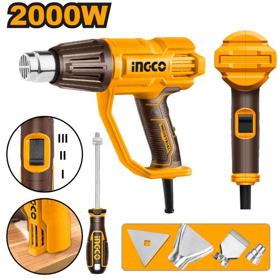 Heat Gun with 3 Speeds & Accessories – INGCO HG200078