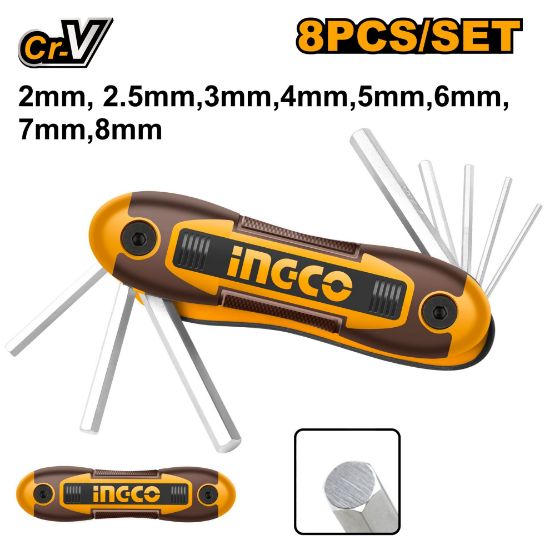 INGCO HHK14081 – 8-Piece Allen Key Set