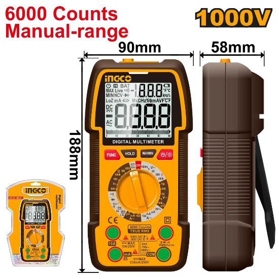 Counts 1000V Digital Multimeter – INGCO DM310002
