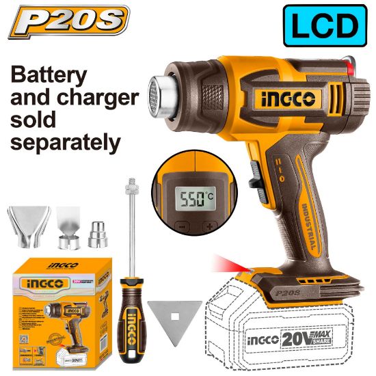 Heat Gun with LCD Display 30-550°C – INGCO HGLI2003