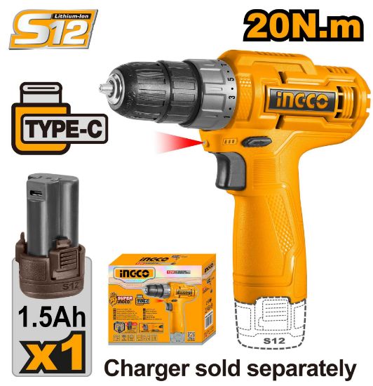 INGCO CDLI12428 12V Cordless Impact Wrench 20N.m