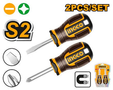 2 Pcs Screwdriver Set (SL6.5 + PH2) 6x38 – INGCO HKSDS2228