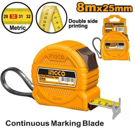 ABS Yellow Plastic Measuring Tape with 1-Stop – INGCO HSMT39825-1