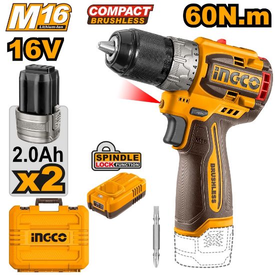 INGCO CDLI16682 16V Brushless Cordless Impact Wrench