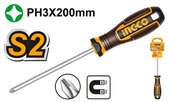 INGCO HSDPH3200 – S2 Screwdriver with Rubber Handle