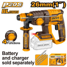 20V Cordless 26mm SDS Rotary Hammer with 4 Functions – CRHLI20268