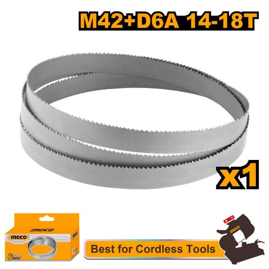 INGCO BBS130614 M42+D6 14-18T Angle Metal Saw Blade for Battery
