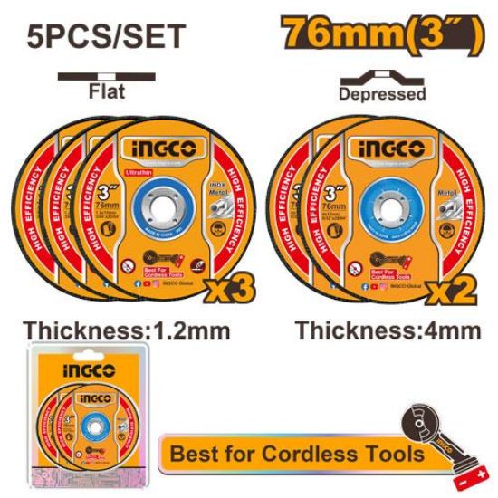 INGCO MCD303768 – Thick Cutting Discs Set
