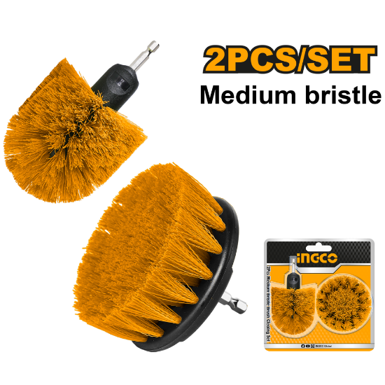 INGCO WCBM2335 – 2Pcs Medium Bristle Cleaning Brush Set
