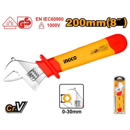 INGCO HIADW081 – Insulated Adjustable Wrench
