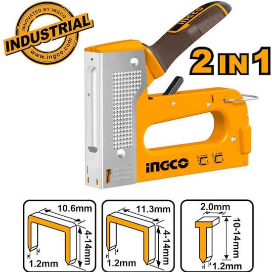 INGCO HSG1408 – 2-in-1 Heavy Duty Staple & Nail Gun