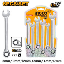 6 Pcs Ratchet Gear Wrench Set (8-17 mm) – INGCO HKSPAR1062