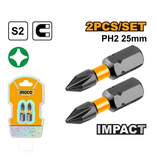 Short Magnetic Industrial Screwdriver Bits – INGCO SDBIM71PH225