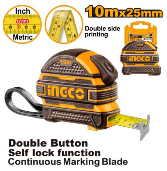 Self-Lock Rubber Measuring Tape – INGCO HSMT081025-1