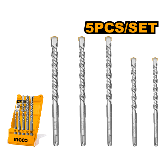 INGCO AKD2052 5PCS SDS Plus Drill Bit Set
