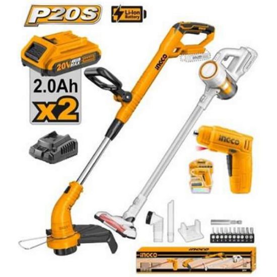 COSLI23032 – 20V Cordless Vacuum, Grass Trimmer & Screwdriver Set