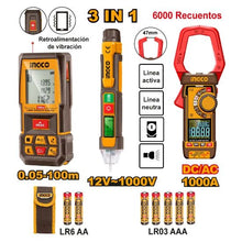 3-in-1 Laser Measure, Clamp Meter & Electronic Screwdriver Set – INGCO HLDD241202