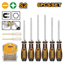 INGCO HGTST0608 – 6 Pcs S2 Impact Screwdriver Set with Rubber Grip