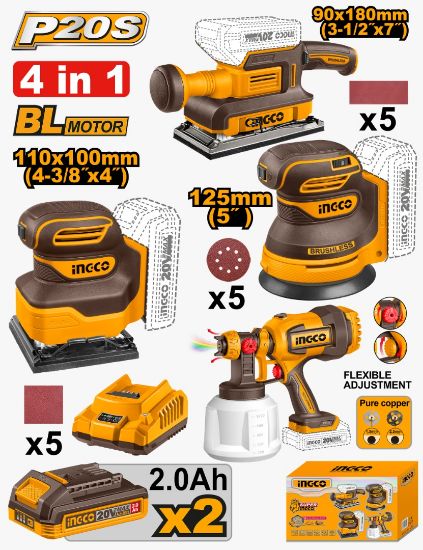 INGCO COSLI250383 – 20V Cordless Combo Set