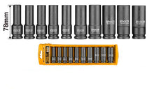 10 Pcs 1/2" deep impact socket set HKISSD12102L