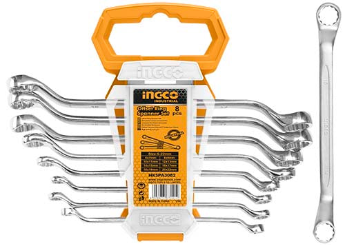 8Pcs Offset ring spanner set HKSPA3088