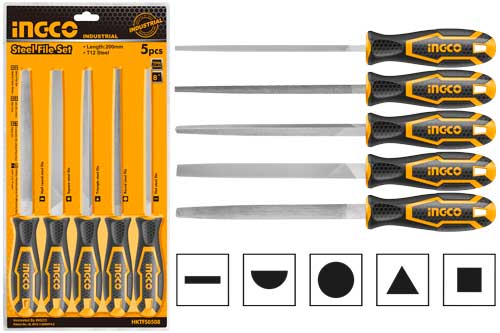 5 Pcs steel file set HKTFS0508