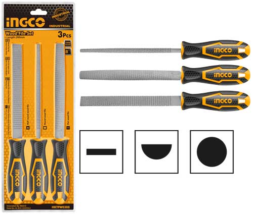 3 Pcs wood file set HKTFW0308