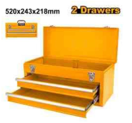 Metal Toolbox with 2 Drawers – INGCO HTB06